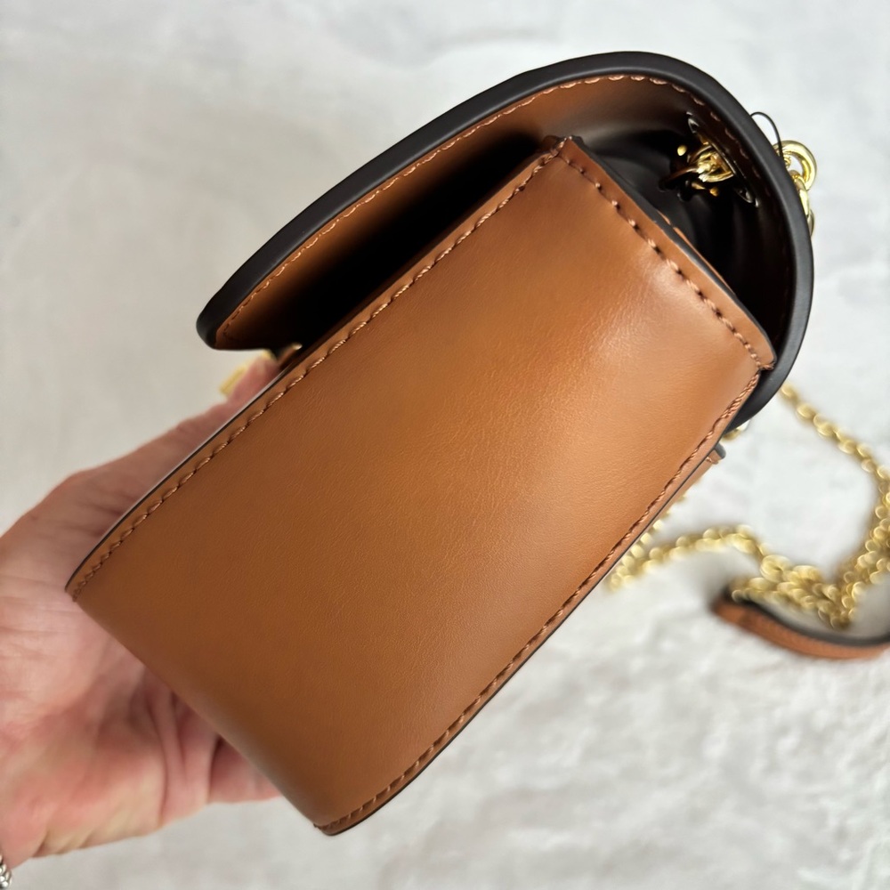 H by HALSTON Lizzy Oak Faux Leather Shoulder Bag--NWT - Picture 8 of 16